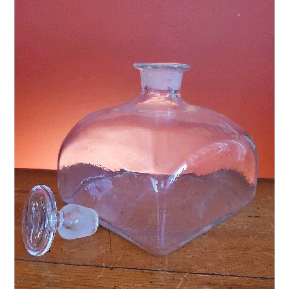 Blenko Williamsburg C6 W Glass Bottle Hand-blown Ship Decanter With Stopper Euc